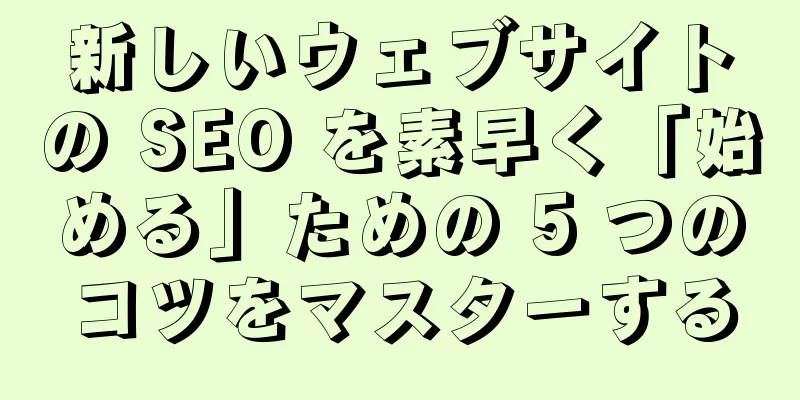 新しいウェブサイトの SEO を素早く「始める」ための 5 つのコツをマスターする