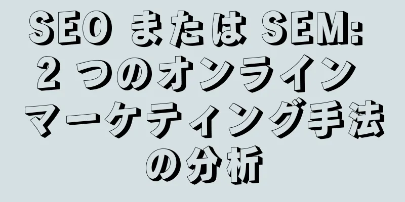 SEO または SEM: 2 つのオンライン マーケティング手法の分析