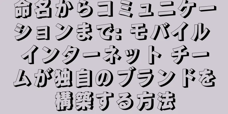 命名からコミュニケーションまで: モバイル インターネット チームが独自のブランドを構築する方法