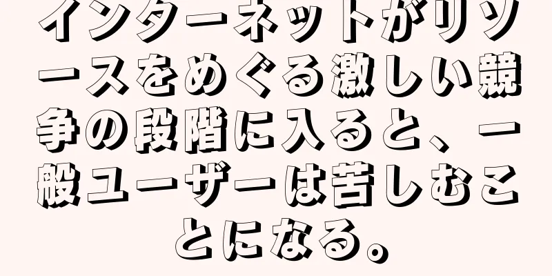 インターネットがリソースをめぐる激しい競争の段階に入ると、一般ユーザーは苦しむことになる。