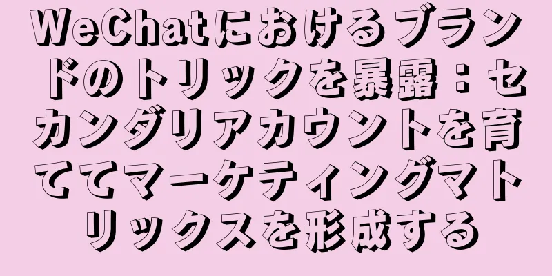 WeChatにおけるブランドのトリックを暴露：セカンダリアカウントを育ててマーケティングマトリックスを形成する