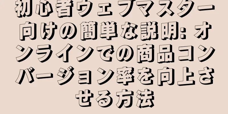 初心者ウェブマスター向けの簡単な説明: オンラインでの商品コンバージョン率を向上させる方法