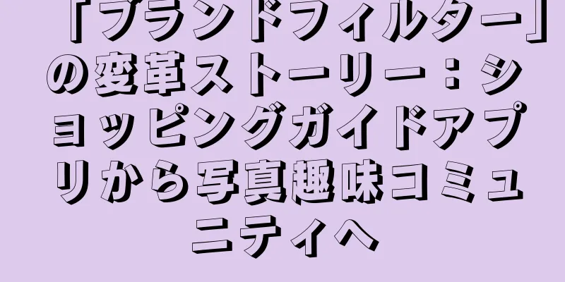 「ブランドフィルター」の変革ストーリー：ショッピングガイドアプリから写真趣味コミュニティへ