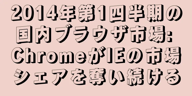 2014年第1四半期の国内ブラウザ市場: ChromeがIEの市場シェアを奪い続ける