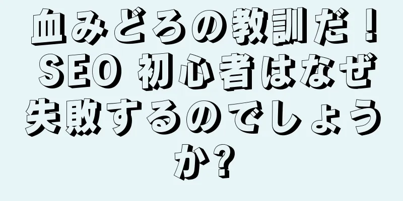 血みどろの教訓だ！ SEO 初心者はなぜ失敗するのでしょうか?