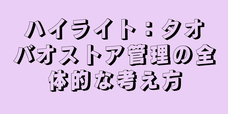ハイライト：タオバオストア管理の全体的な考え方