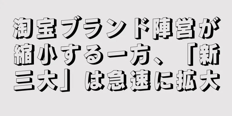 淘宝ブランド陣営が縮小する一方、「新三大」は急速に拡大