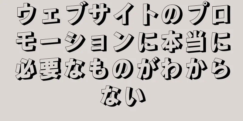 ウェブサイトのプロモーションに本当に必要なものがわからない