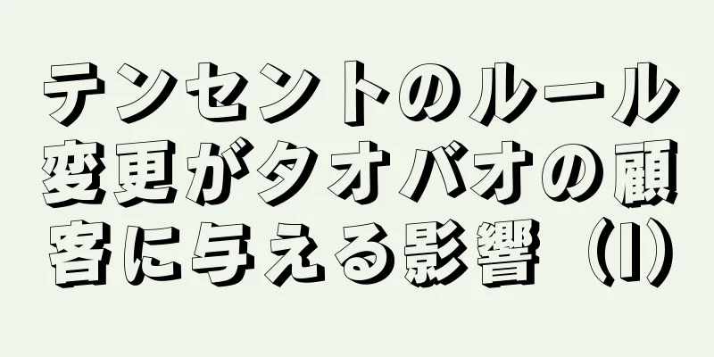 テンセントのルール変更がタオバオの顧客に与える影響（I）