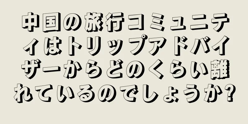 中国の旅行コミュニティはトリップアドバイザーからどのくらい離れているのでしょうか?