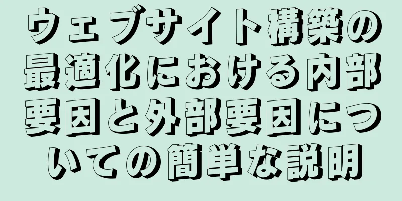 ウェブサイト構築の最適化における内部要因と外部要因についての簡単な説明
