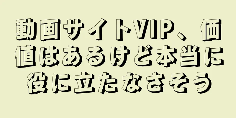 動画サイトVIP、価値はあるけど本当に役に立たなさそう