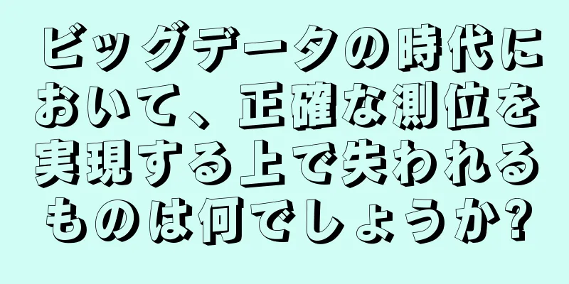ビッグデータの時代において、正確な測位を実現する上で失われるものは何でしょうか?