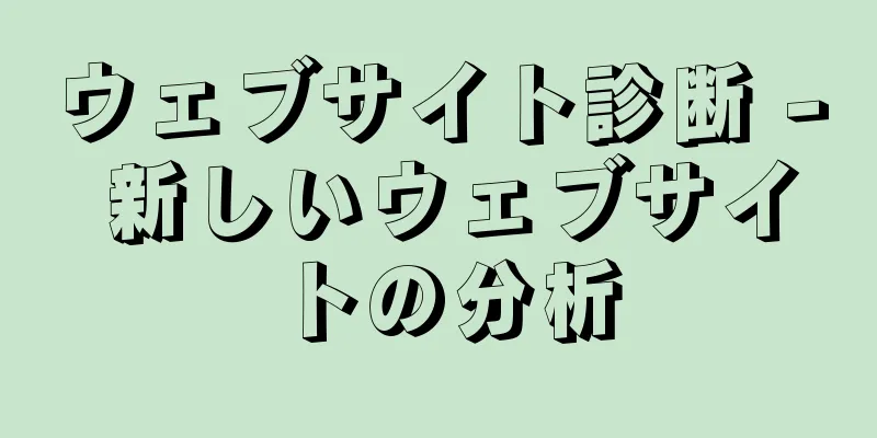 ウェブサイト診断 - 新しいウェブサイトの分析