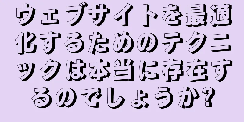 ウェブサイトを最適化するためのテクニックは本当に存在するのでしょうか?