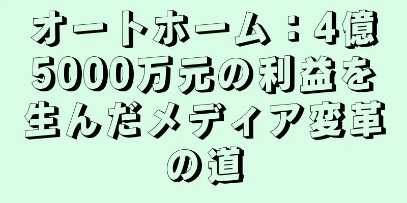 オートホーム：4億5000万元の利益を生んだメディア変革の道