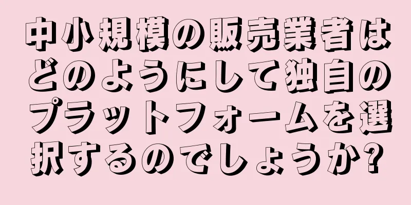 中小規模の販売業者はどのようにして独自のプラットフォームを選択するのでしょうか?