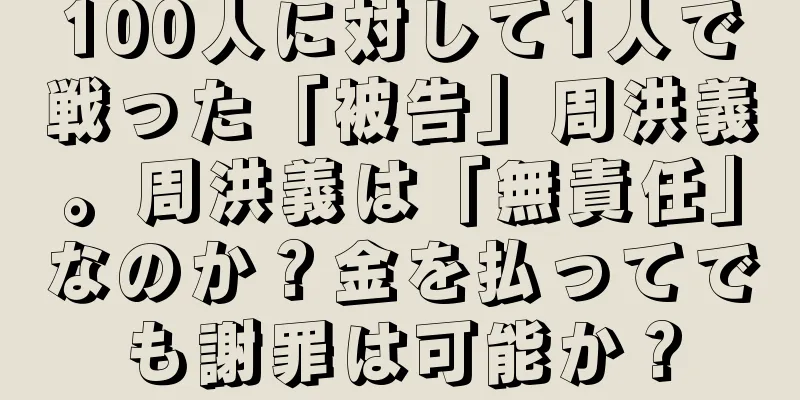 100人に対して1人で戦った「被告」周洪義。周洪義は「無責任」なのか？金を払ってでも謝罪は可能か？