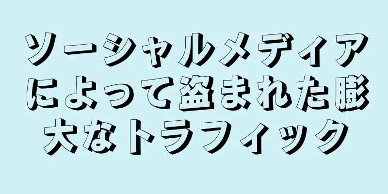 ソーシャルメディアによって盗まれた膨大なトラフィック
