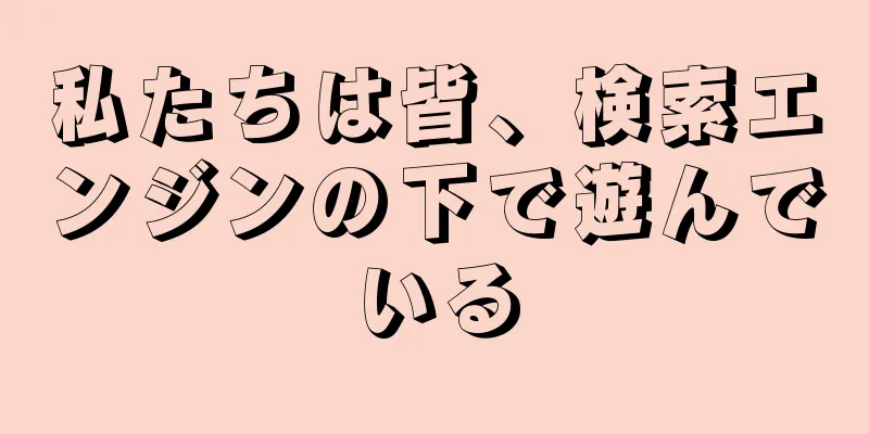私たちは皆、検索エンジンの下で遊んでいる