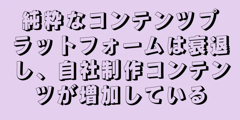 純粋なコンテンツプラットフォームは衰退し、自社制作コンテンツが増加している