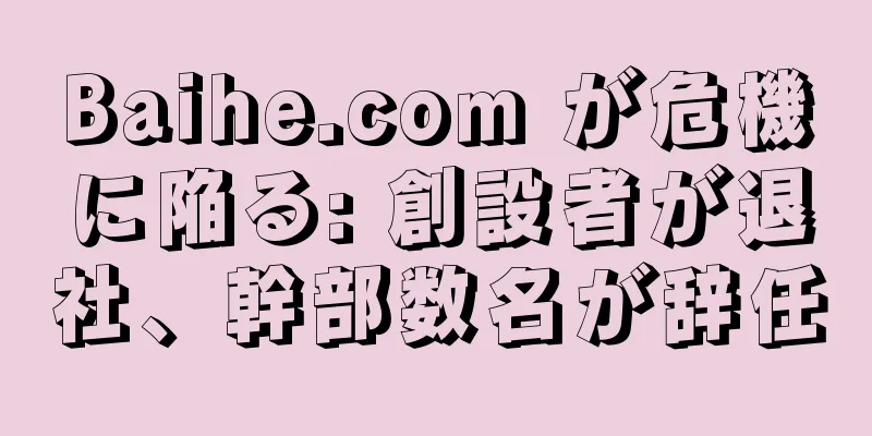 Baihe.com が危機に陥る: 創設者が退社、幹部数名が辞任