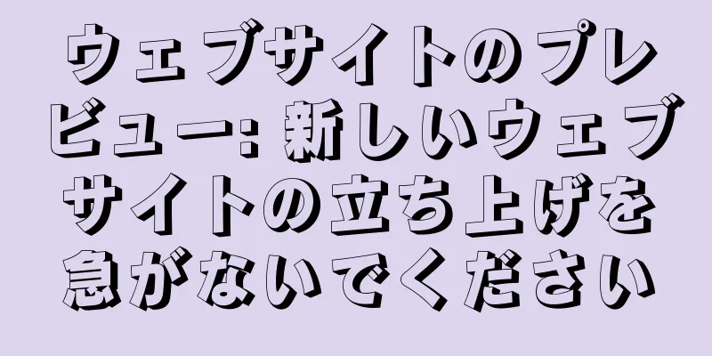 ウェブサイトのプレビュー: 新しいウェブサイトの立ち上げを急がないでください