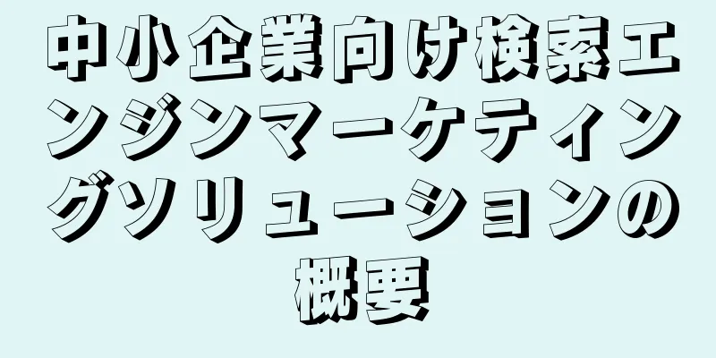 中小企業向け検索エンジンマーケティングソリューションの概要