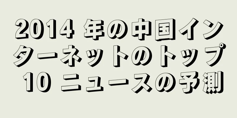 2014 年の中国インターネットのトップ 10 ニュースの予測