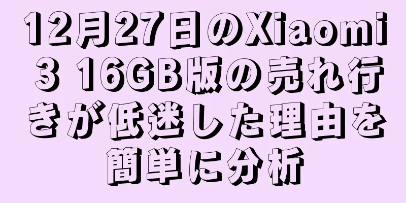 12月27日のXiaomi 3 16GB版の売れ行きが低迷した理由を簡単に分析