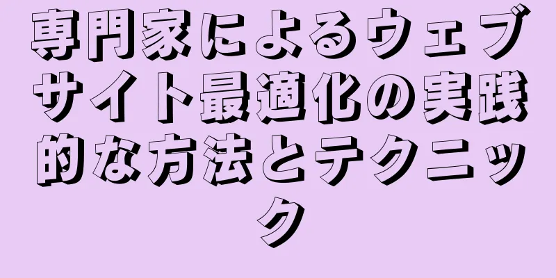 専門家によるウェブサイト最適化の実践的な方法とテクニック