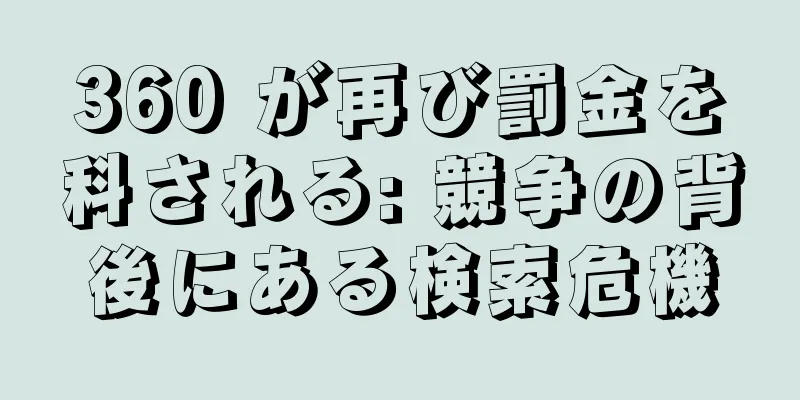 360 が再び罰金を科される: 競争の背後にある検索危機