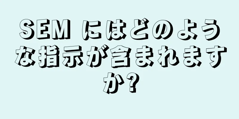 SEM にはどのような指示が含まれますか?