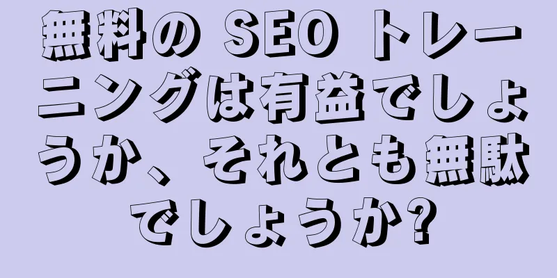 無料の SEO トレーニングは有益でしょうか、それとも無駄でしょうか?