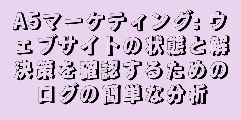 A5マーケティング: ウェブサイトの状態と解決策を確認するためのログの簡単な分析