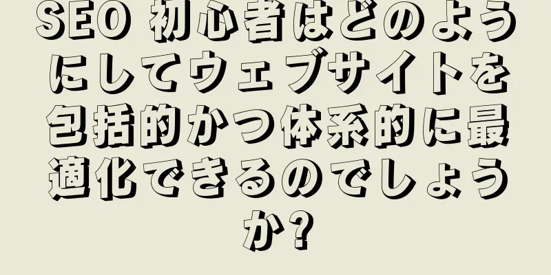 SEO 初心者はどのようにしてウェブサイトを包括的かつ体系的に最適化できるのでしょうか?