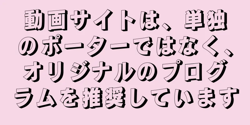 動画サイトは、単独のポーターではなく、オリジナルのプログラムを推奨しています