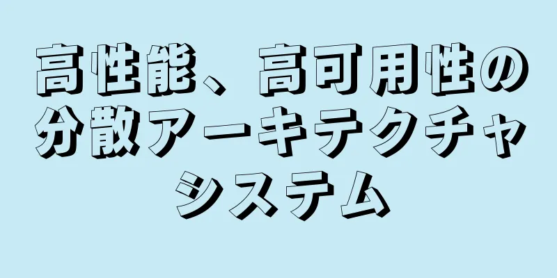 高性能、高可用性の分散アーキテクチャシステム