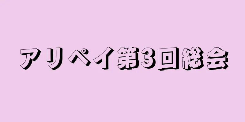 アリペイ第3回総会