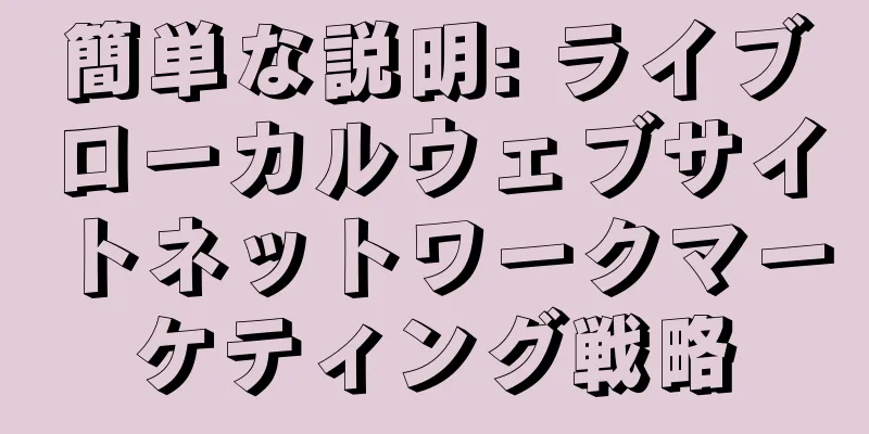 簡単な説明: ライブローカルウェブサイトネットワークマーケティング戦略