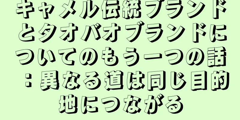キャメル伝統ブランドとタオバオブランドについてのもう一つの話：異なる道は同じ目的地につながる