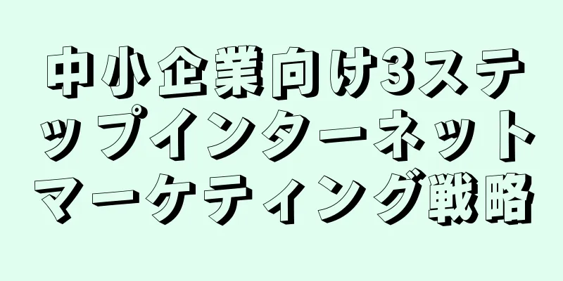 中小企業向け3ステップインターネットマーケティング戦略