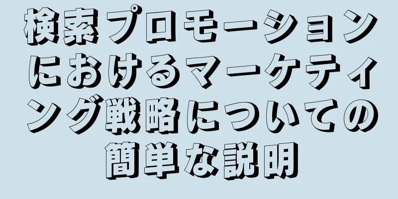 検索プロモーションにおけるマーケティング戦略についての簡単な説明