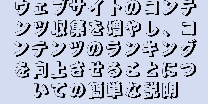 ウェブサイトのコンテンツ収集を増やし、コンテンツのランキングを向上させることについての簡単な説明