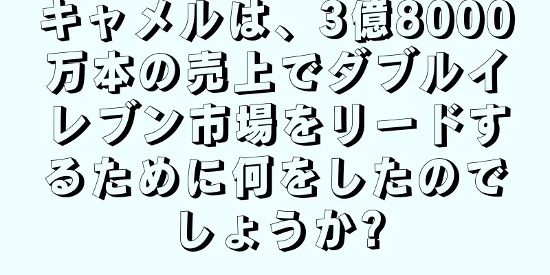 キャメルは、3億8000万本の売上でダブルイレブン市場をリードするために何をしたのでしょうか?