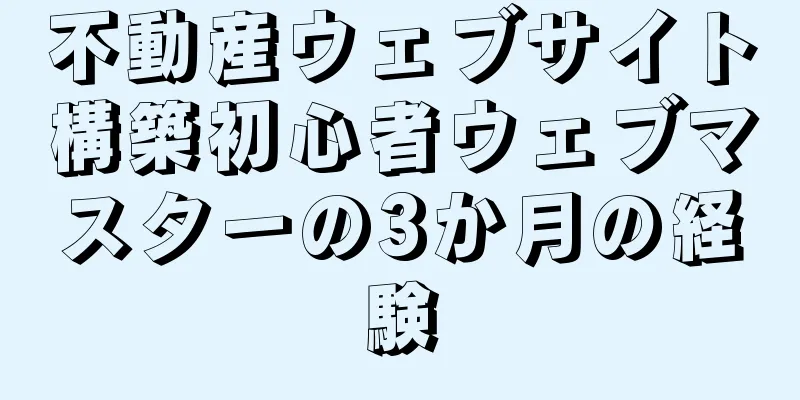 不動産ウェブサイト構築初心者ウェブマスターの3か月の経験
