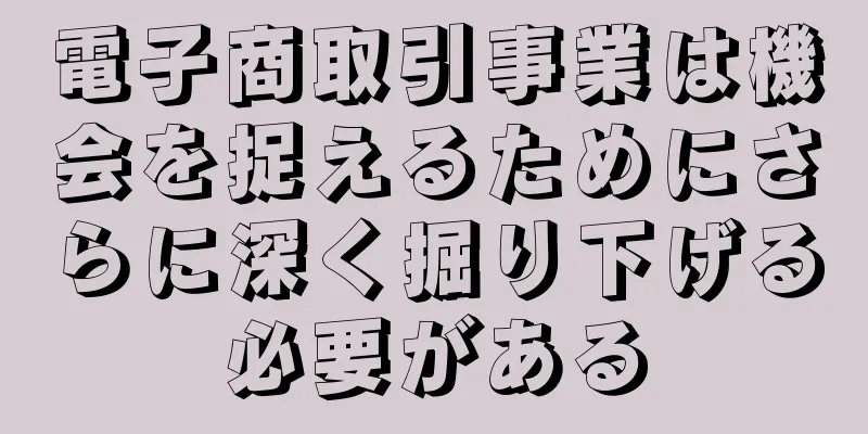 電子商取引事業は機会を捉えるためにさらに深く掘り下げる必要がある