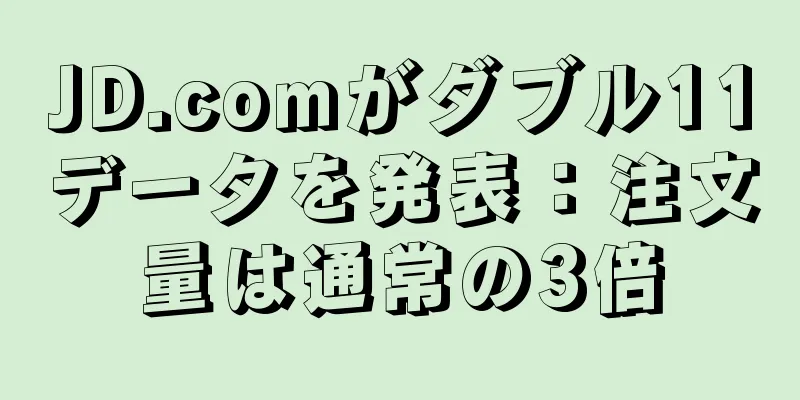 JD.comがダブル11データを発表：注文量は通常の3倍