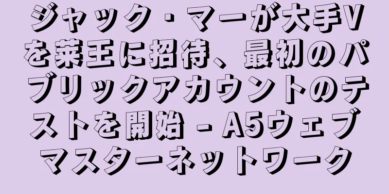ジャック・マーが大手Vを莱王に招待、最初のパブリックアカウントのテストを開始 - A5ウェブマスターネットワーク