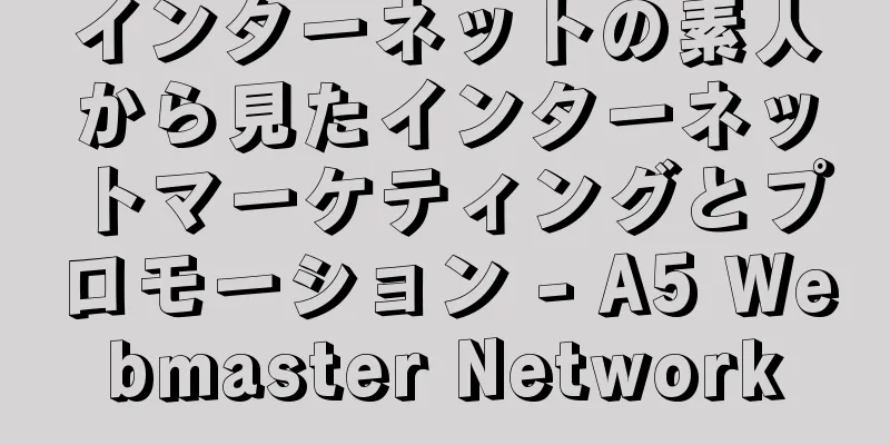 インターネットの素人から見たインターネットマーケティングとプロモーション - A5 Webmaster Network